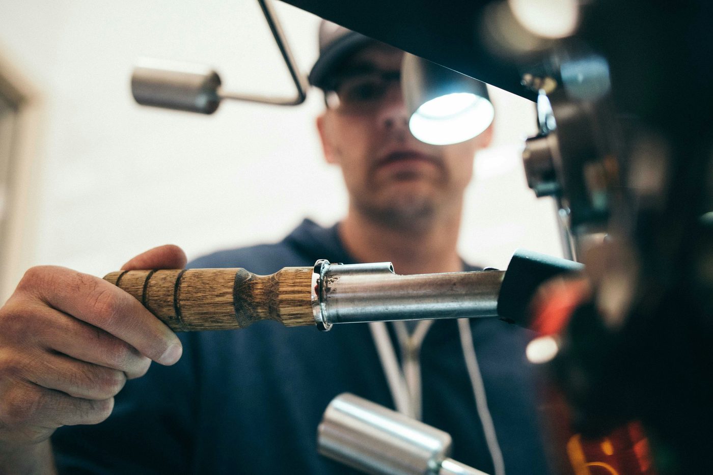 Technician with tools on site